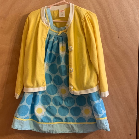 Gymboree Other - Gymboree daisy dress and matching cardigan
